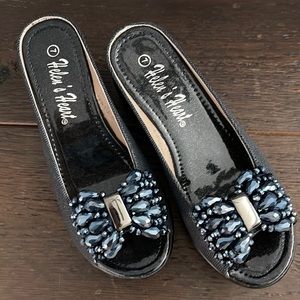 HELENS HEART NAVY BEADED SLING SHOE